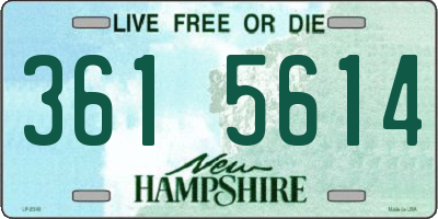 NH license plate 3615614
