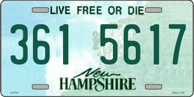 NH license plate 3615617