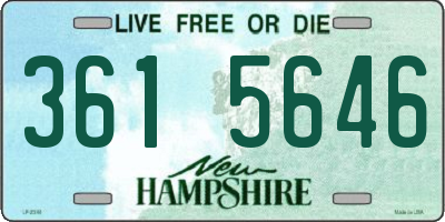 NH license plate 3615646