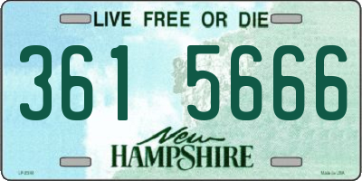 NH license plate 3615666