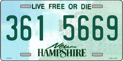 NH license plate 3615669