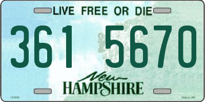 NH license plate 3615670