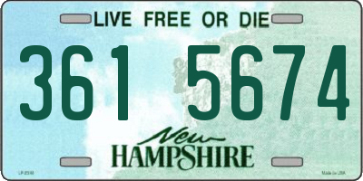 NH license plate 3615674