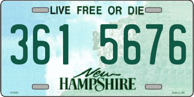 NH license plate 3615676