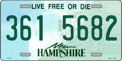 NH license plate 3615682