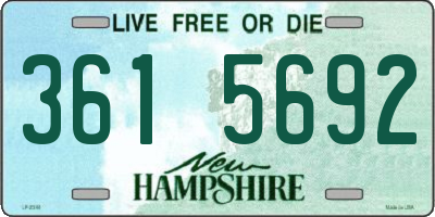 NH license plate 3615692