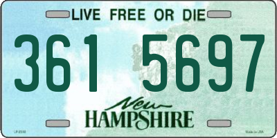 NH license plate 3615697
