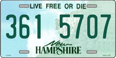 NH license plate 3615707