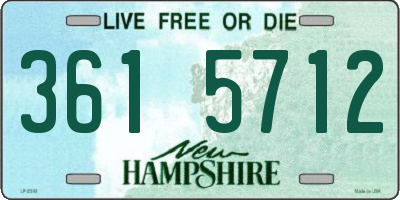 NH license plate 3615712