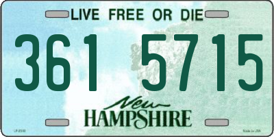 NH license plate 3615715