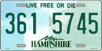 NH license plate 3615745