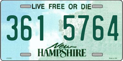 NH license plate 3615764