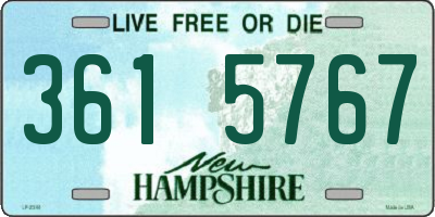 NH license plate 3615767