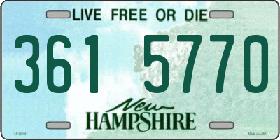 NH license plate 3615770