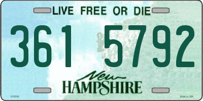 NH license plate 3615792
