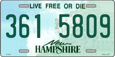 NH license plate 3615809