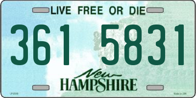 NH license plate 3615831