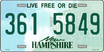 NH license plate 3615849