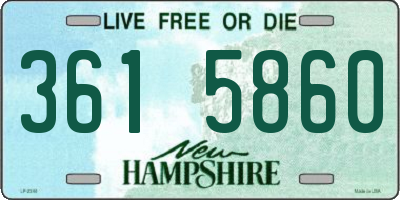 NH license plate 3615860