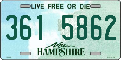 NH license plate 3615862