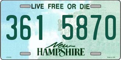NH license plate 3615870
