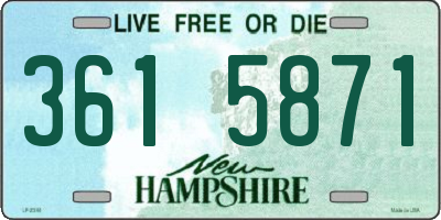 NH license plate 3615871
