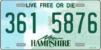 NH license plate 3615876