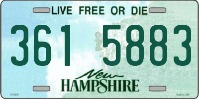 NH license plate 3615883