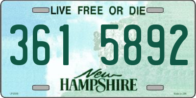 NH license plate 3615892