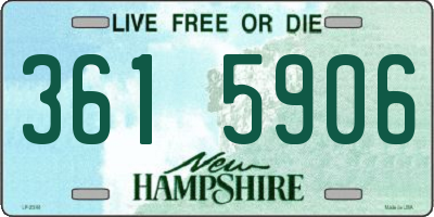 NH license plate 3615906