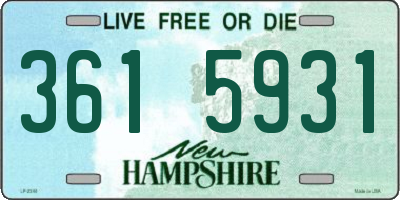 NH license plate 3615931
