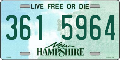 NH license plate 3615964