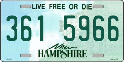 NH license plate 3615966
