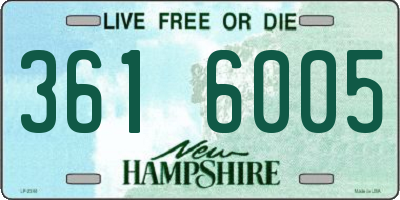 NH license plate 3616005