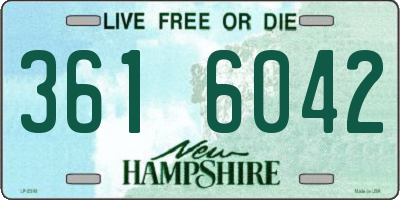 NH license plate 3616042