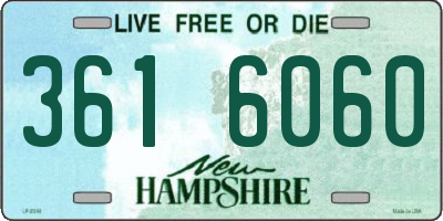 NH license plate 3616060