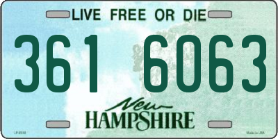 NH license plate 3616063