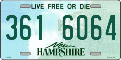 NH license plate 3616064