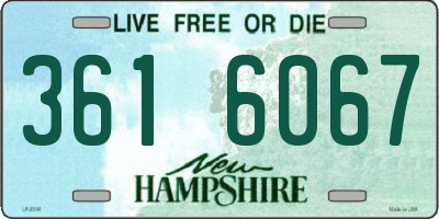 NH license plate 3616067