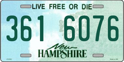 NH license plate 3616076