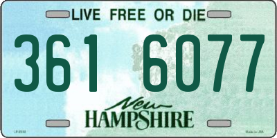 NH license plate 3616077