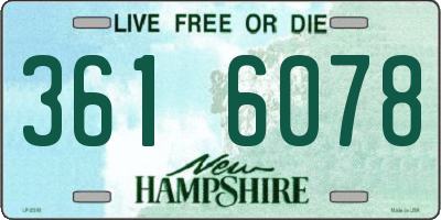 NH license plate 3616078