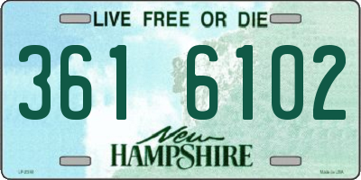 NH license plate 3616102