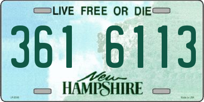 NH license plate 3616113
