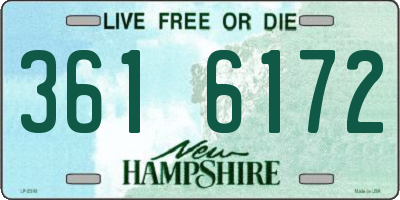 NH license plate 3616172