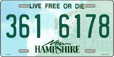 NH license plate 3616178