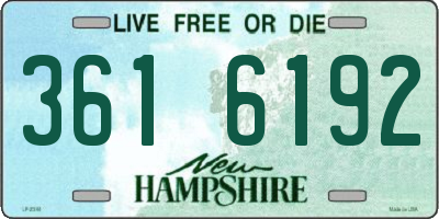 NH license plate 3616192