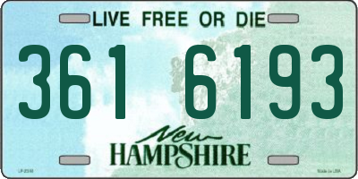 NH license plate 3616193