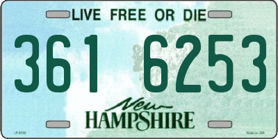 NH license plate 3616253
