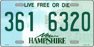 NH license plate 3616320